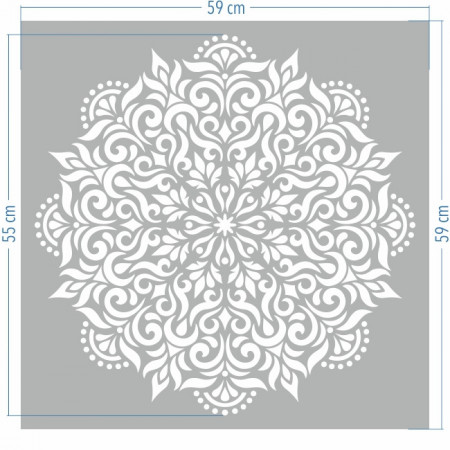Mandala Flame Dots Reusable Stencil - SP112 - Img 2