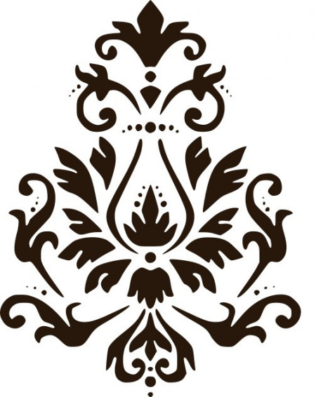Reusable Damask Pattern SP1 Stencil - Img 2
