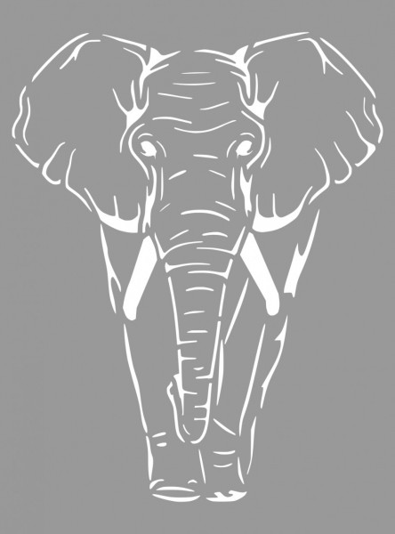 Reusable Elephant Stencil, 89x70cm, different thicknesses, SP231 - Img 2