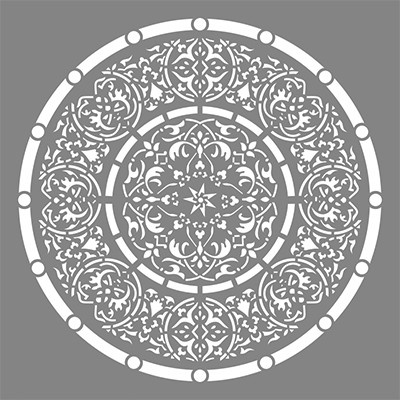 Reusable Mandala Arabesque Stencil - 44x44cm, 1mm thickness - SP182.1 - Img 2