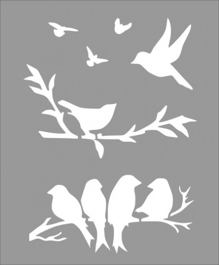 Reusable Stencil Bridge Branches 29x23cm - Img 2