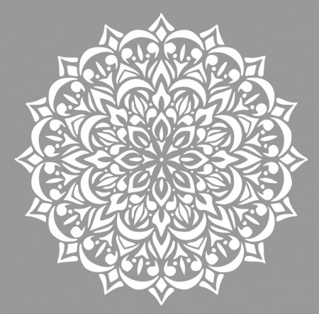 Reusable Stencil Mandala Flower 590*590mm - SP64 - Img 3