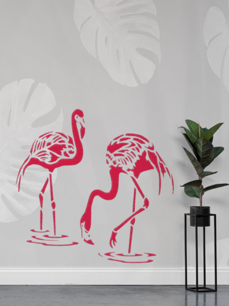 Sablon 89x89cm Doi Flamingi SP223.89x89