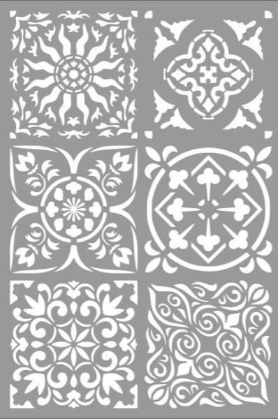 Sablon Aisha 590x400x1mm, Refolosibil SGF27.1pe2.59x40.1 - Img 2