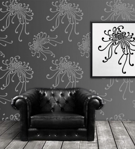 Sablon Refolosibil 590*590mm Chrysanthemum - SP101
