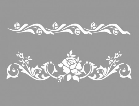 Sablon Refolosibil Borduri Flori 29x22cm - Img 2