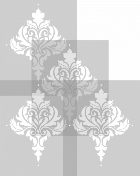 Sablon Refolosibil Repetitiv Damask Flower 585*470mm - SP29-2 - Img 4