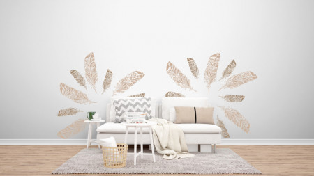 Set 2 x Sabloane Aztec Leaf, Frunza, 89x31cm si 56x20cm, Refolosibile SP181S2