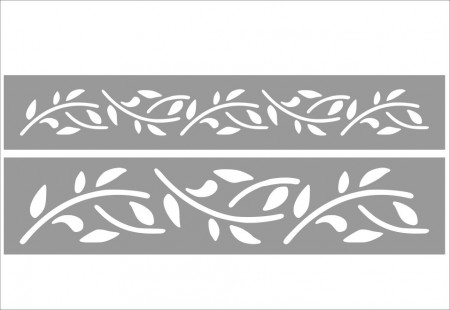 Set of 2 x Stencils, 59 x 13cm / 59 x 10cm, Reusable Border SP151 - Img 2