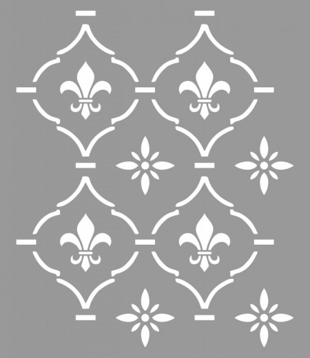 Stencil 410x340x1mm Amphor Damask Motif, SP230 - Img 2