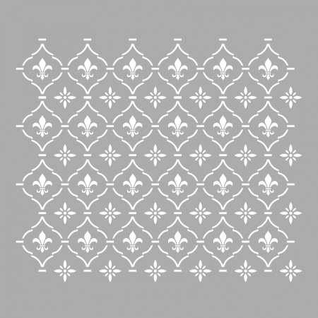Stencil 65 x 55cm, 1mm thickness, Amfor Damask Motif, SP169, Reusable, Repetitive - Img 6