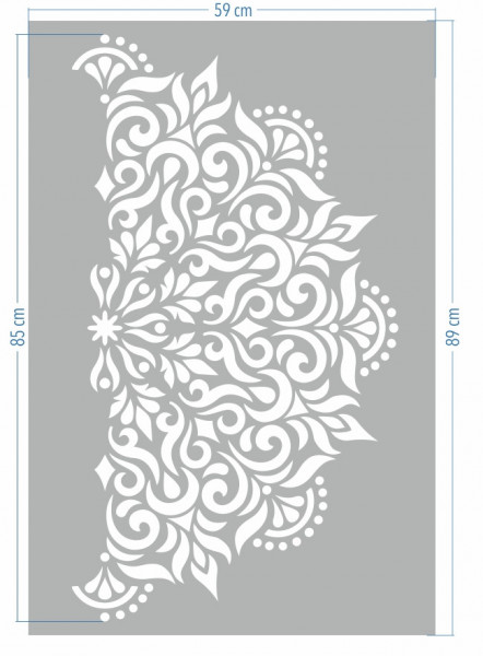 Mandala Flame Dots Reusable Stencil - SP112 - Img 3