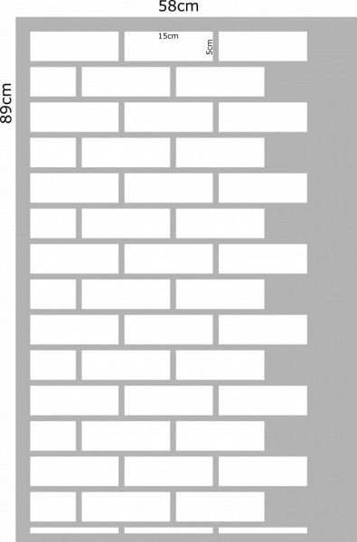 Reusable Repetitive Brick Stencil 890*580*0.5mm - SP27 - Img 3