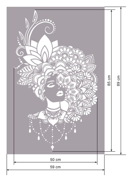Reusable Stencil MaDamme 89 * 59cm * thickness 0.5 / 1mm - SP255 - Img 5