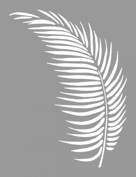 Sablon 560x430x1mm, Frunza de Palmier, Refolosibil SP146.56x43.1 - Img 3