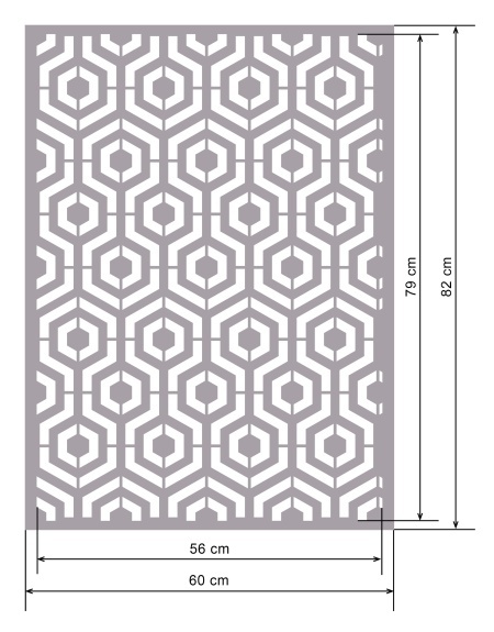 Sablon Linked Hexagons 82x60cm - SP199.82x60 - Img 2