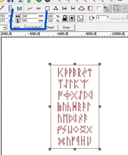 Sablon Refolosibil Runic Alfabet 89 * 59cm / 58 * 34cm * grosime 0.5 / 1mm - SP260 - Img 3