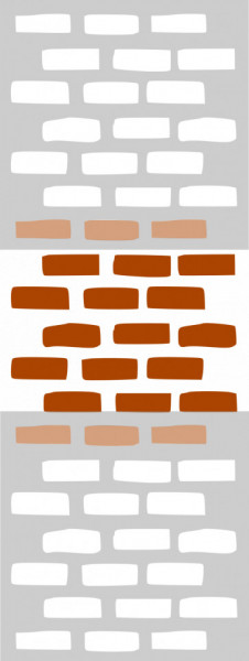 Stencil 59x59cm, Vintage Brick, Reusable, Repetitive SP147 - Img 2
