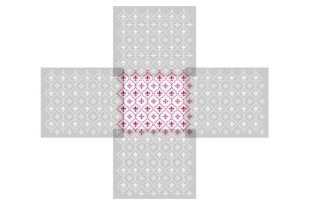 Stencil 65 x 55cm, 1mm thickness, Amfor Damask Motif, SP169, Reusable, Repetitive - Img 7