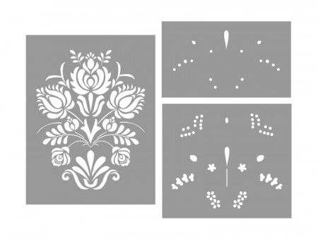 3-layer stencil Flower Panon SP164 - different sizes - Img 2