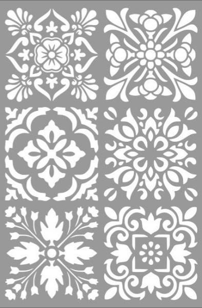 Leila Stencil 590x400x1mm, Reusable SGF27.2pe2.59x40.1 - Img 2