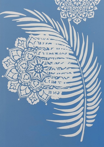 Promo - Stencil 560x430x0.5mm, Palm Leaf, Reusable SP1465643P - Img 5