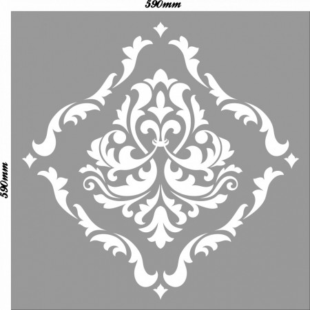 Reusable Repetitive Damask Rombo Stencil 590*590mm - SP28 - Img 3