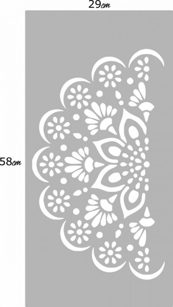 Reusable Stencil 1/2 Mandala 4 - SP18 - 45x29cm - Img 3