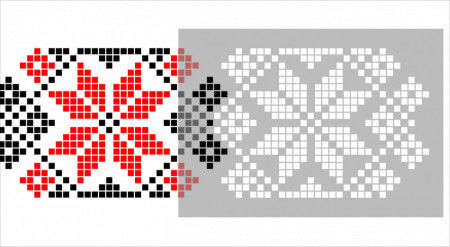 Stencil 45 * 30cm Reusable Repetitive Traditional Romanian Motif - SMTR06 - Img 2