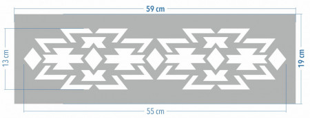 Stencil 59 * 19cm Reusable Repetitive Traditional Motif - SP117-2 - Img 2