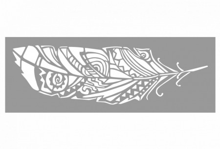 Stencil 89x31cm, Aztec Leaf, Leaf, Reusable SP1818931 - Img 2