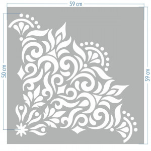 Mandala Flame Dots Reusable Stencil - SP112 - Img 5