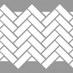 Reusable Repetitive Stencil - Herringbone Interlocking Brick - SP69 - 89 x 59cm - Img 2