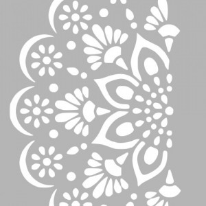 Reusable Stencil 1/2 Mandala 4 - SP18-1