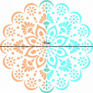 Reusable Stencil 1/2 Mandala 4 - SP18 - 45x29cm - Img 4