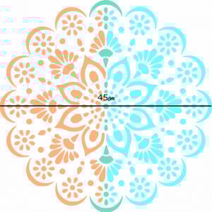Sablon Refolosibil 1/2 Mandala 4 - SP18 - 45x29cm - Img 4