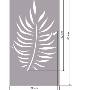 Sablon Refolosibil Frunza / Leaf - SP19 - 58x29cm grosime 0.5mm - Img 2