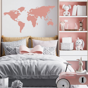 Sablon World Map 1200*650mm - SP196.120x65