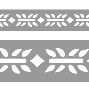 Set of 2 x Stencils, 59 x 19cm / 39 x 13cm, Reusable Border SP157 - Img 2
