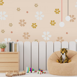 Set of 5 Reusable Wall Painting Stencils Flowers SP44