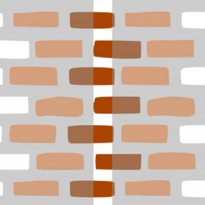 Stencil 59x59cm, Vintage Brick, Reusable, Repetitive SP147 - Img 4
