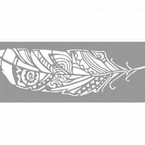 Stencil 89x31cm, Aztec Leaf, Leaf, Reusable SP1818931 - Img 3