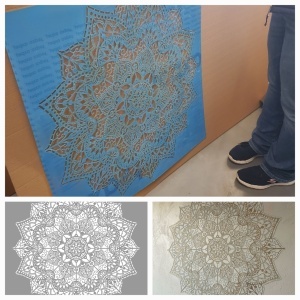 ANYA Mandala Reusable Stencil - up to 89cm - FULL CIRCLE * thickness 0.6mm - SP266.C.89x89