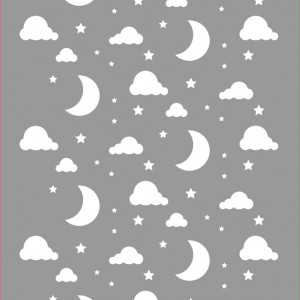 Reusable Repetitive Stencil Clouds Stars Moon 590*450mm - SP71 - Img 2