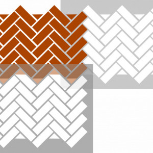Reusable Repetitive Stencil - Herringbone Interlocking Brick - SP69 - 89 x 59cm - Img 3