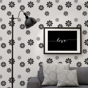Reusable Stencil 590*590mm Floral - SP95-1
