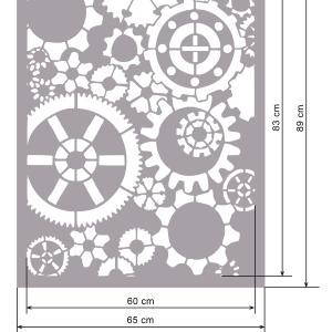 Reusable Stencil Gears 89 * 65cm * thickness 0.5 / 1mm - SP256 - Img 2