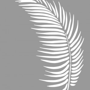 Sablon 560x430x0.5mm, Frunza de Palmier, Refolosibil SP1465643 - Img 2