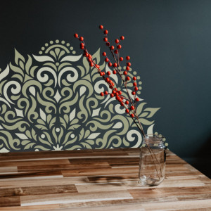Sablon Refolosibil Mandala Flame Dots diametru 70cm - SP112.1PE4.70 - Img 2