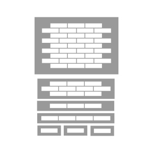SET Brick Stencils APPEARANCE - 125x85cm, thickness 0.5 or 1mm - SP241 - Img 2
